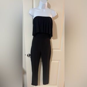 Forever 21 Black Layered Jumpsuit